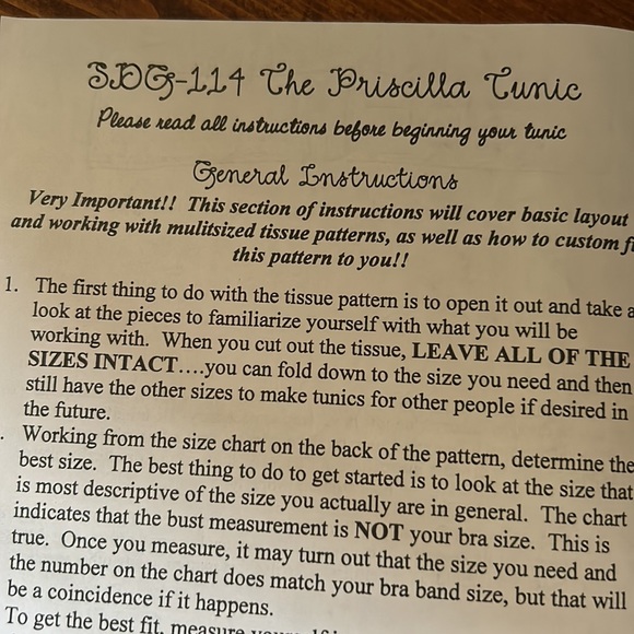 Serendipity Studio No. 114 The Princess Tunic sewing pattern New uncut - Picture 5 of 9